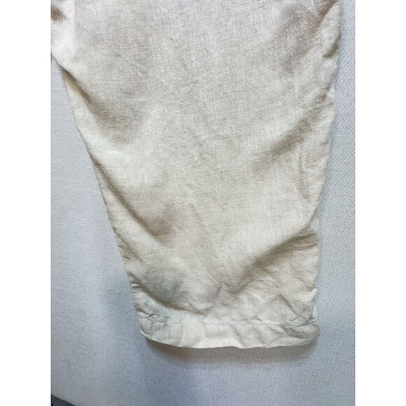 Crossroads Women's Linen Capri Pants Drawstring Size 20W Beige Stretch Casual - Picture 13 of 13